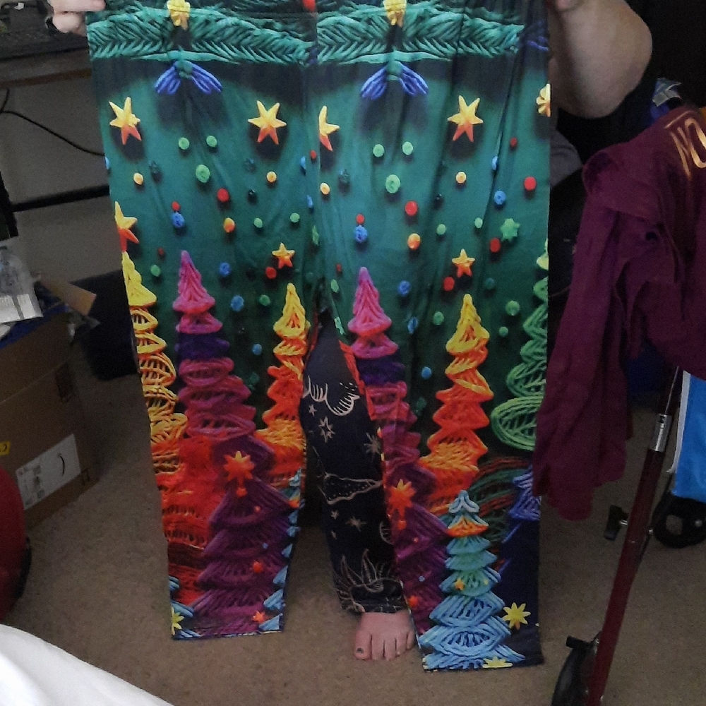 Colorful Christmas Tree Pajama Pants